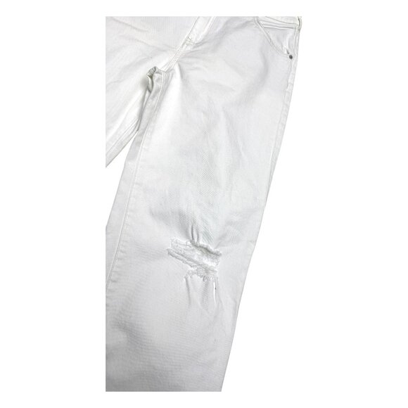 ANTHROPOLOGIE PILCRO Wide Leg Loose Baggy Fit White Denim Jeans Womens 31 - Picture 5 of 5
